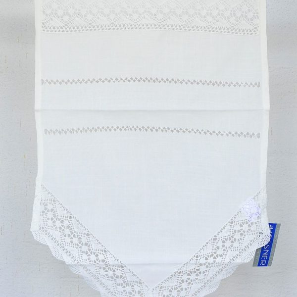 Hossner Fensterdeko 1 Stück Panneaux Scheibengardine Spitze creme-weiß