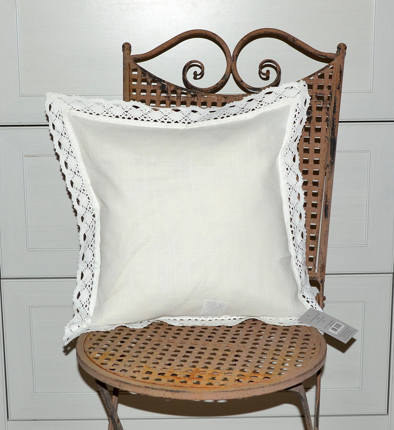 Hossner Kissenhülle umhäkelt Landhaus Stil 40x40 cm 3 Hossner Kissenhülle umhäkelt Landhaus Stil 40x40 cm – Bild 3