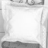 Hossner bestickte gehäkelte Kissenhülle Shabby Vintage Landhaus creme 40x40 cm 5 DSC1395 1 1