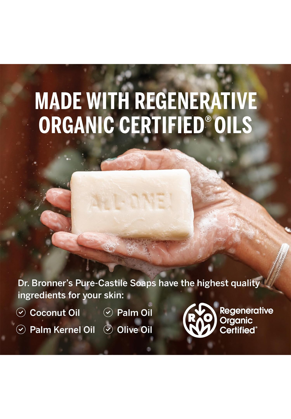 Dr. Bronner's Rose Reine Naturseife 140 g 2 Dr. Bronner's Rose Reine Naturseife 140 g – Bild 2