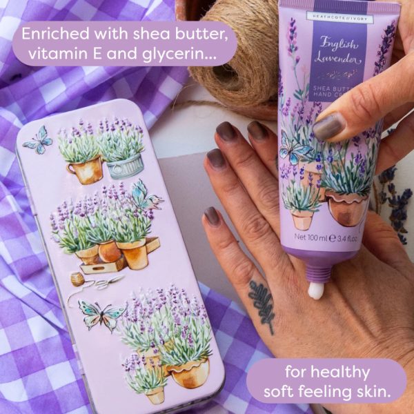 Heathcote & Ivory English Lavender Handcreme in der Blechdose 100 ml 5 EnglishLavenderHandCream