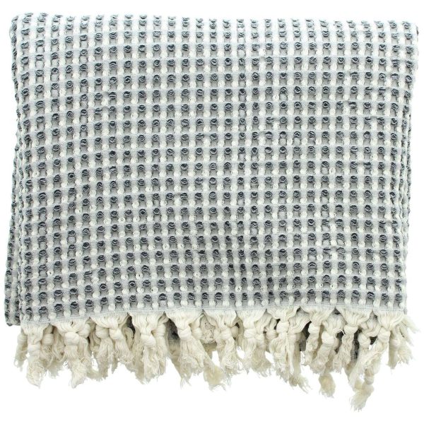 Frank Flechtwaren Plaid Waffelpique Landhaus Stil schwarz-creme 130x170 cm 11 Freisteller 2000pxRGB 330115 5 Frank Flechtwaren 1