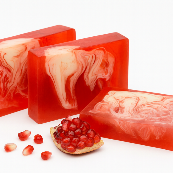 Nesbel Seife Granatapfel – süß & kräftig | Glycerin & Ziegenmilch (100 g)