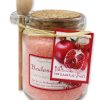 Florex Badesalz Granatapfel mit Bio Schafmilch Glas mit Holzlöffel 300 g