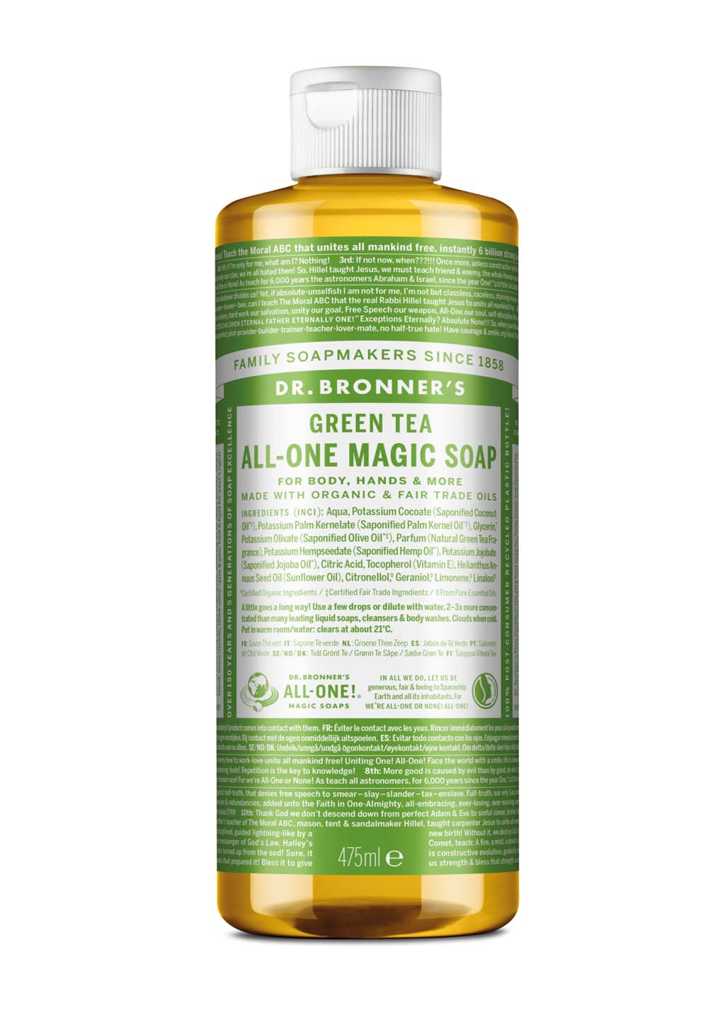 Dr. Bronner's Grüner Tee All-One Magic Soap 475 ml 1 Dr. Bronner's Grüner Tee All-One Magic Soap 475 ml