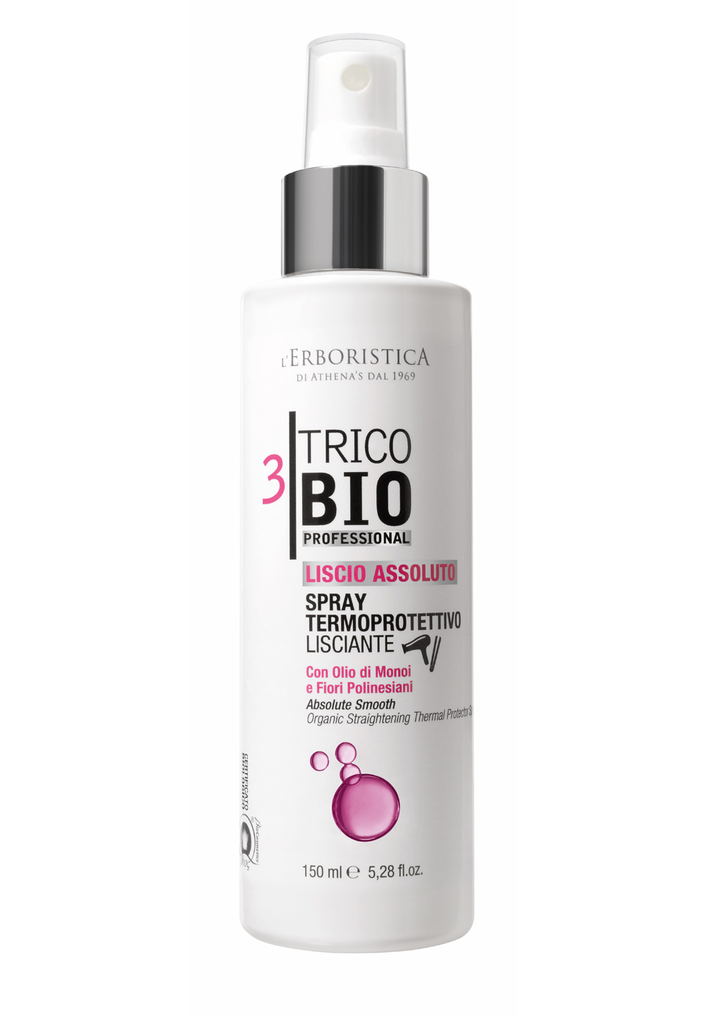 L'Erboristica Trico Bio wärmeschützendes Haarglättungsspray 150 ml 2 L'Erboristica Trico Bio wärmeschützendes Haarglättungsspray 150 ml – Bild 2