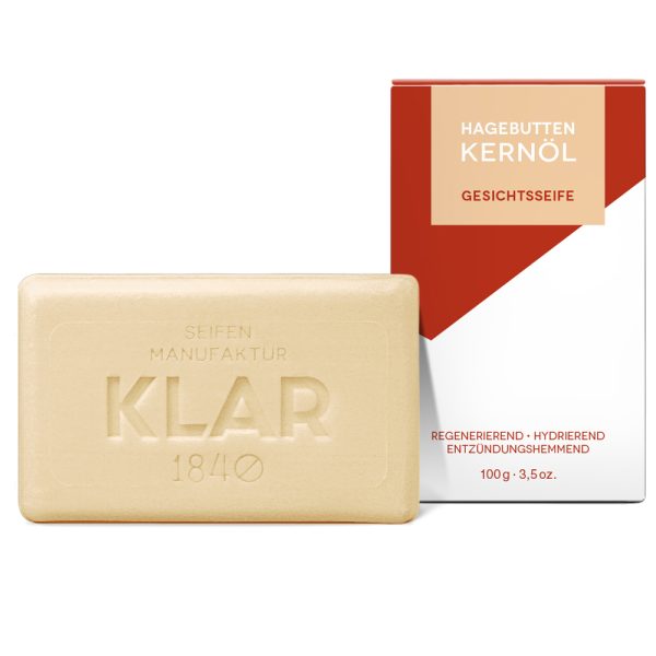 Klar's Hagebutten Kernöl Seife Gesichtsseife palmölfrei 100 g