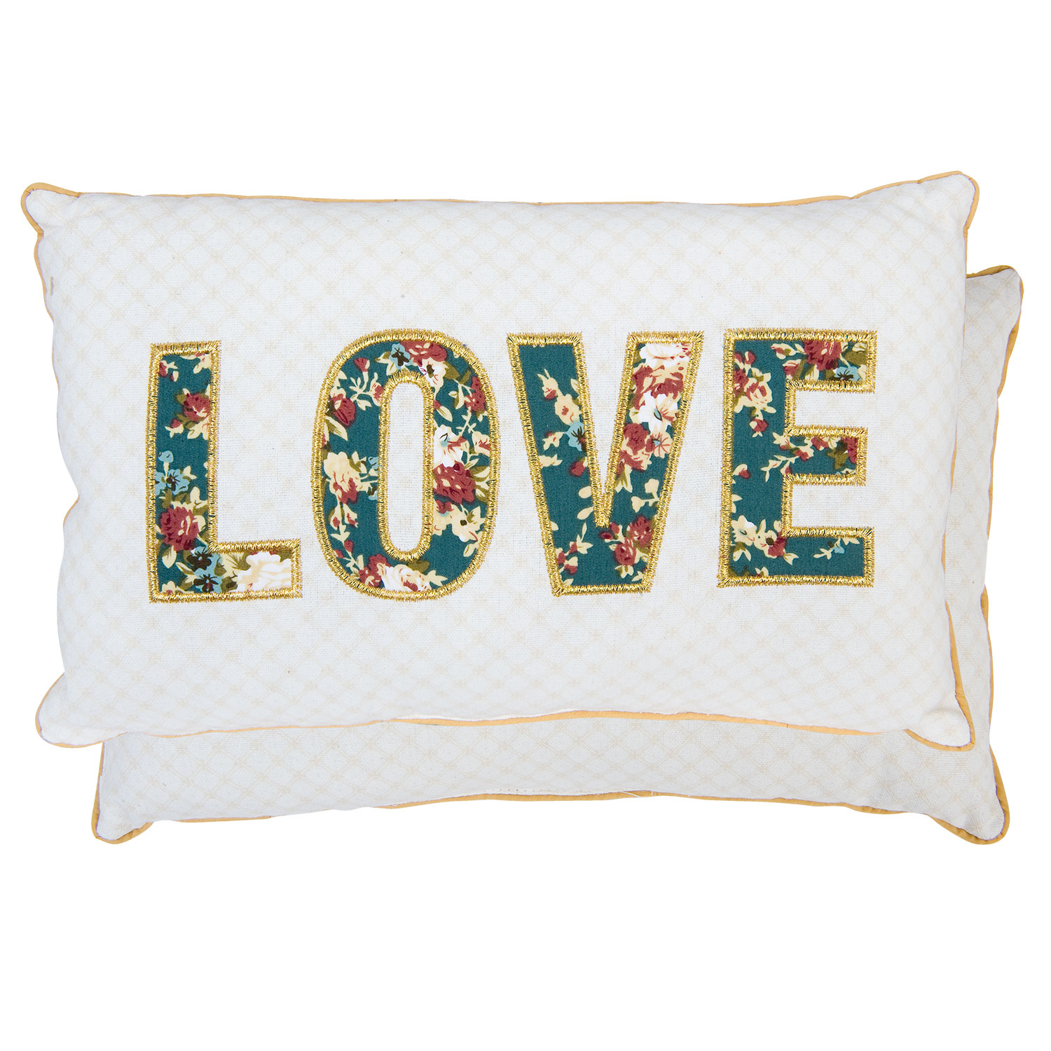 Clayre & Eef gefüllte Kissenhülle Love Zierkissen ca. 33x20 cm 1 Clayre & Eef gefüllte Kissenhülle Love Zierkissen ca. 33x20 cm