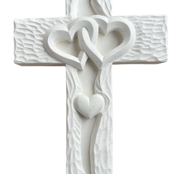 Nesbel Deko Objekt Kreuz für Haus Friedhof und Garten aus Beton 34x21x4,5 cm 5 Kreuz 1