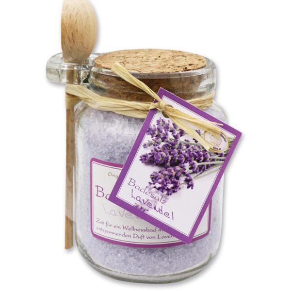 Alternative view of Florex Badesalz Lavendel Glas mit Holzlöffel 300 g