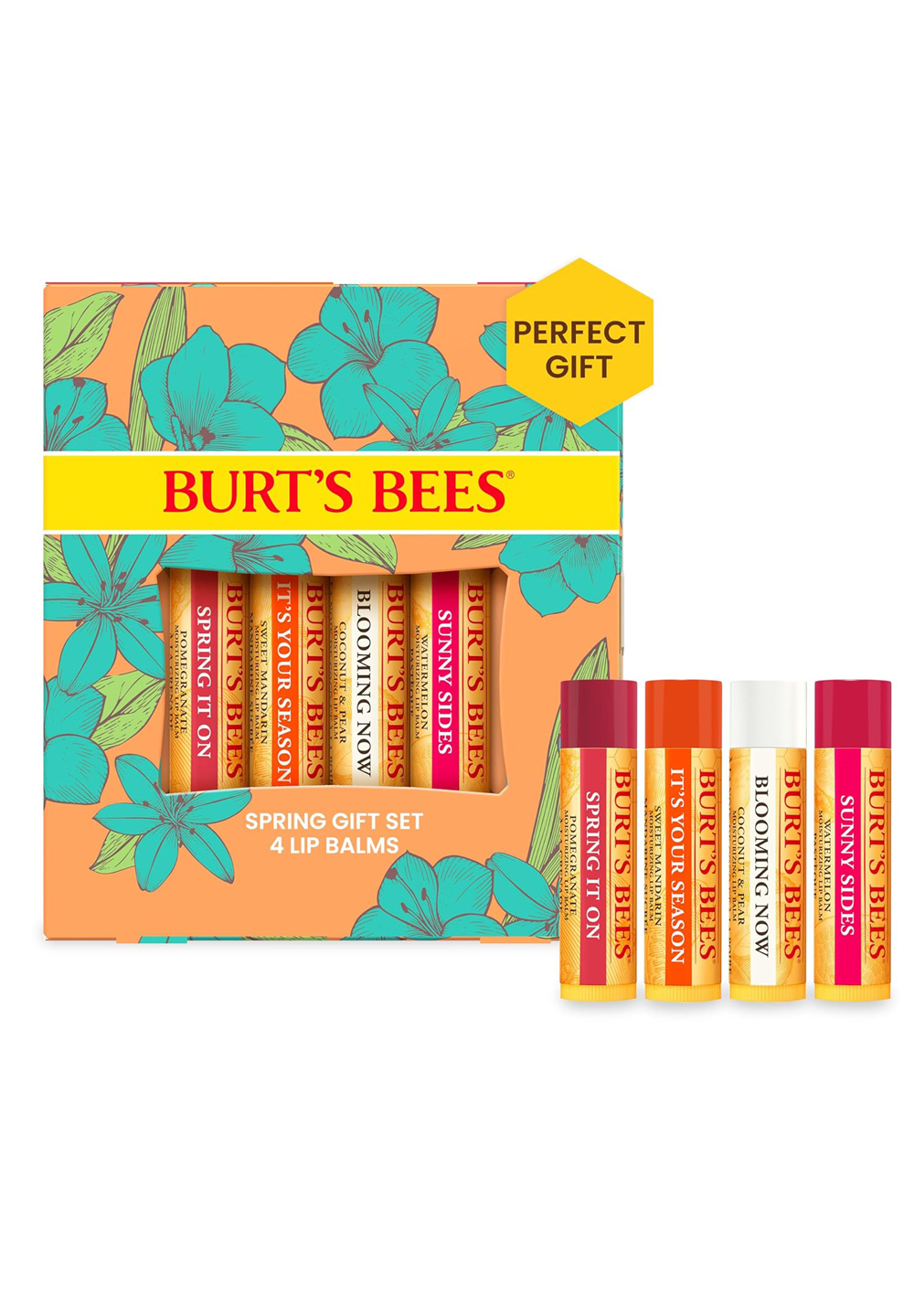 Burt's Bees Lippenbalsam-Geschenkset Granatapfel Kokosnuss Birne Süße Mandarine 2 Burt's Bees Lippenbalsam-Geschenkset Granatapfel Kokosnuss Birne Süße Mandarine – Bild 2