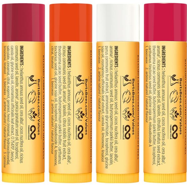 Burt's Bees Lippenbalsam-Geschenkset Granatapfel Kokosnuss Birne Süße Mandarine 6 Lipp 2 1