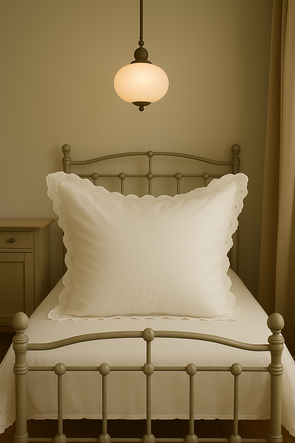 Paradekissen 80x80 cm – Baumwolle, Spitze & Stickerei im romantischen Vintagestil 2 Paradekissen 80x80 cm – Baumwolle, Spitze & Stickerei im romantischen Vintagestil – Bild 2