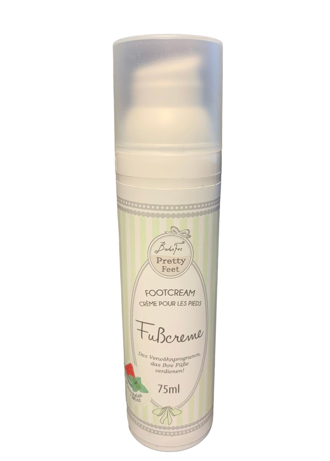 Badefee Fußcreme Minze-Melone für trockene und Sensible Haut 75 ml 1 Badefee Fußcreme Minze-Melone für trockene und Sensible Haut 75 ml