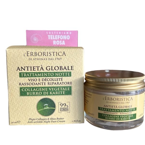 L'Erboristica Anti Falten Nachtcreme für Gesicht und Dekollete 50 ml