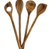 4er Set Kochlöffel Olivenholz handgefertigtes Naturprodukt Holzkochlöffel Küchenhelfer 30 cm