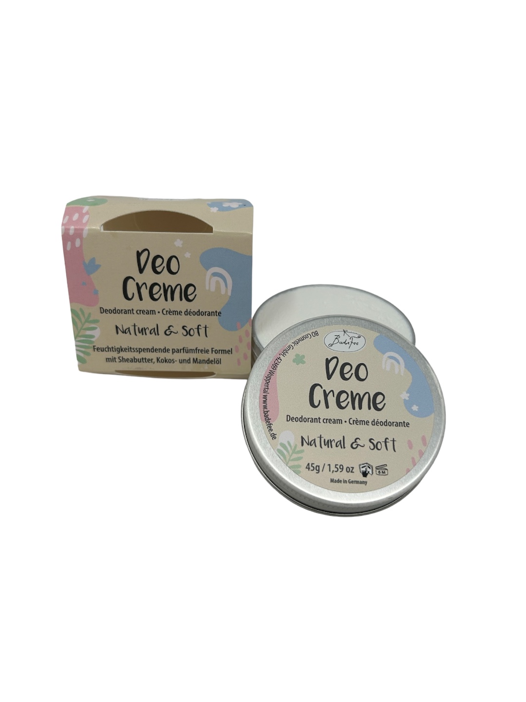Badefee Deo Creme Natural & Soft 45 ml 2 Badefee Deo Creme Natural & Soft 45 ml – Bild 2