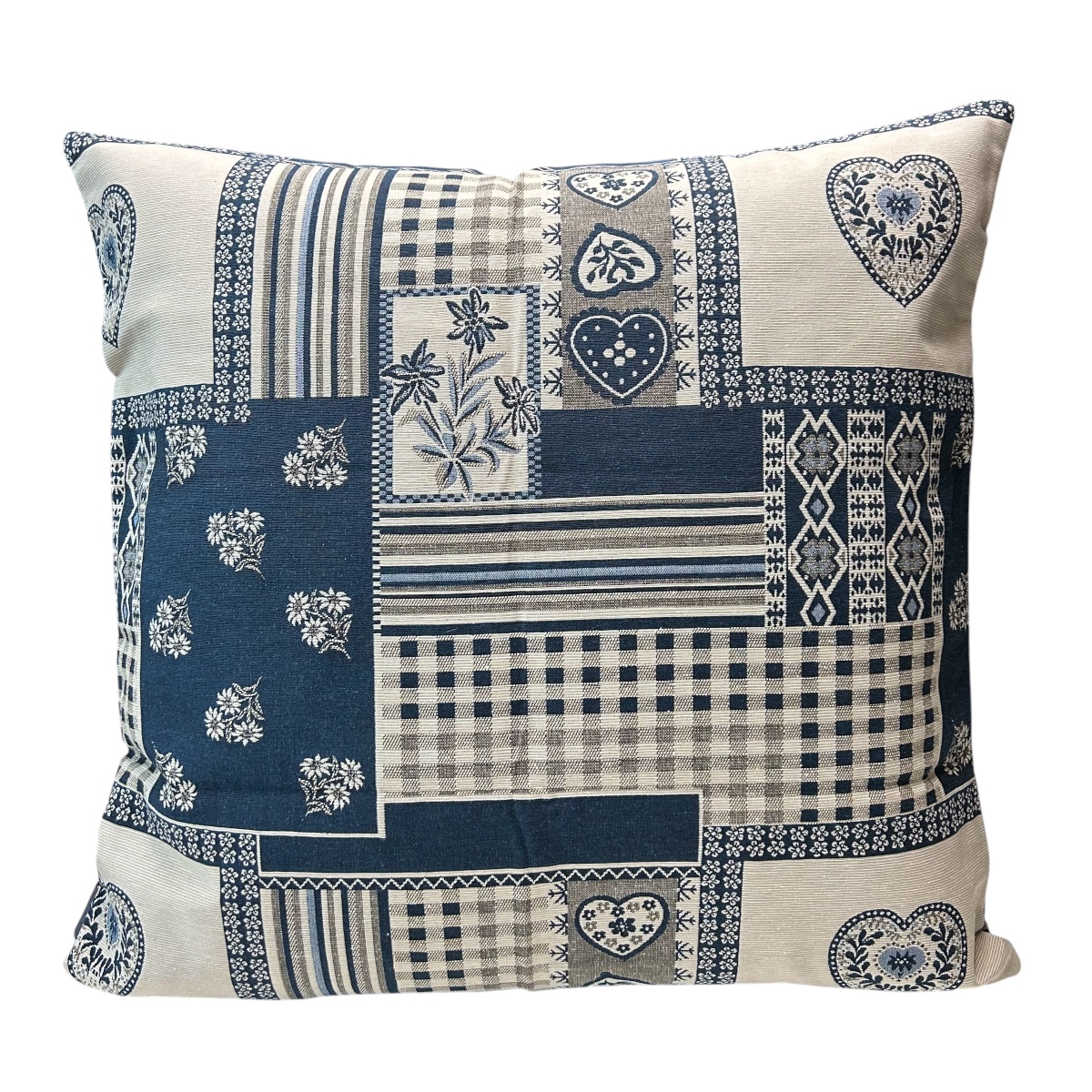 Hossner Kissenhülle Dekokissen Taylor blau im Landhaus-Stil 1 Hossner Kissenhülle Dekokissen Taylor blau im Landhaus-Stil