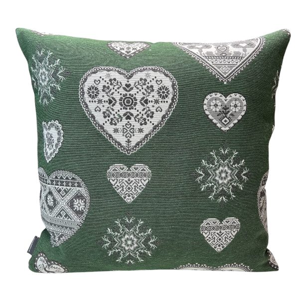 Hossner Kissenhülle Dekokissen Zermatt grün 40x40 cm