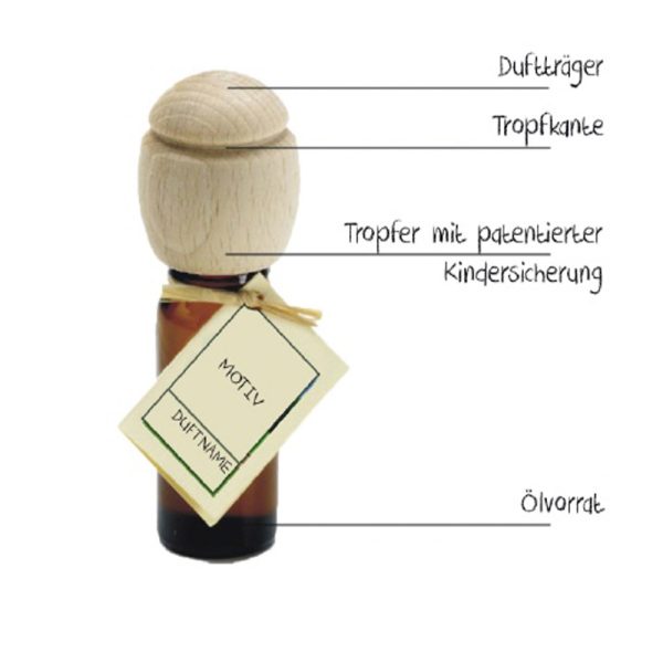 Alternative view of Piccolino Duftöl – Handgefertigt mit Buchenholzverschluss | Ätherische Öle Vanilla Orange 10 ml