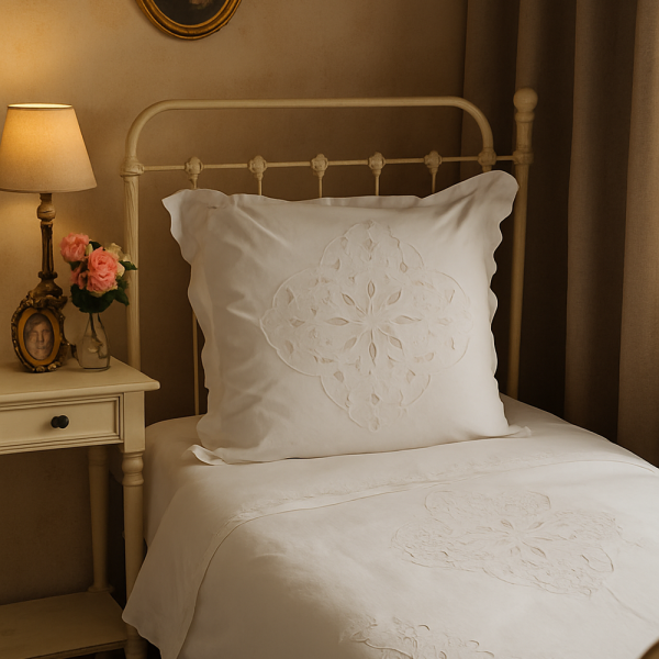 Alternative view of Hossner Bettwäsche Pisa Nostalgie Shabby Landhaus weiß 155/220 cm + 80x80 cm