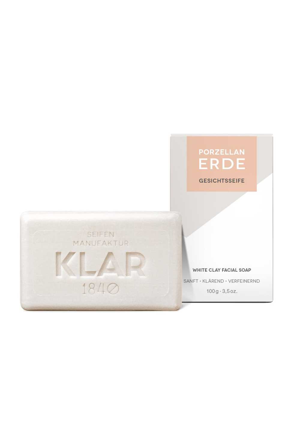 Klar's Porzellanerde Seife Gesichtsseife palmölfrei 100 g 1 Klar's Porzellanerde Seife Gesichtsseife palmölfrei 100 g