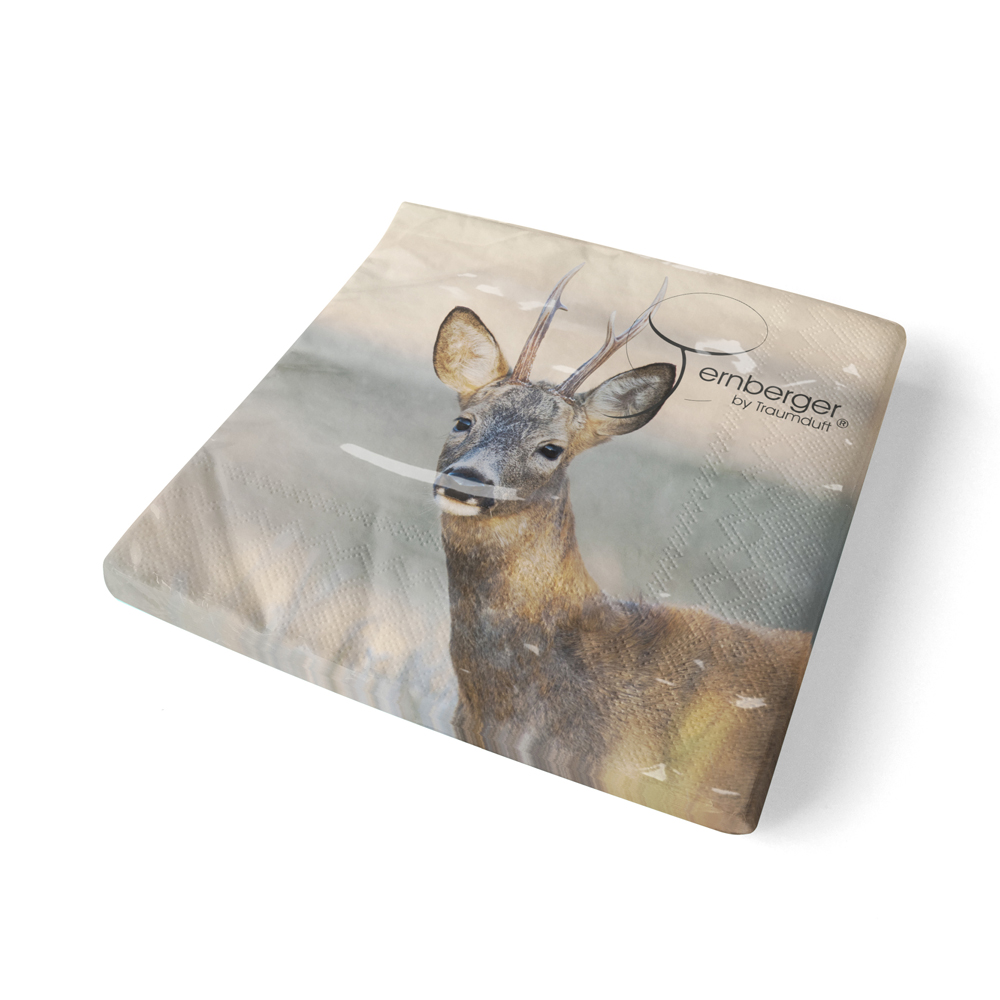 Traumduft 20 Stück Servietten 3-Lagig Rehbock 33x33 cm Dekor Papierservietten 2 Traumduft 20 Stück Servietten 3-Lagig Rehbock 33x33 cm Dekor Papierservietten – Bild 2