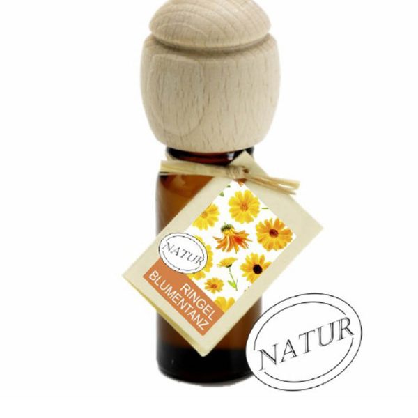 Alternative view of Piccolino Duftöl – Handgefertigt mit Buchenholzverschluss | Ätherische Öle Ringelblumentanz 10 ml