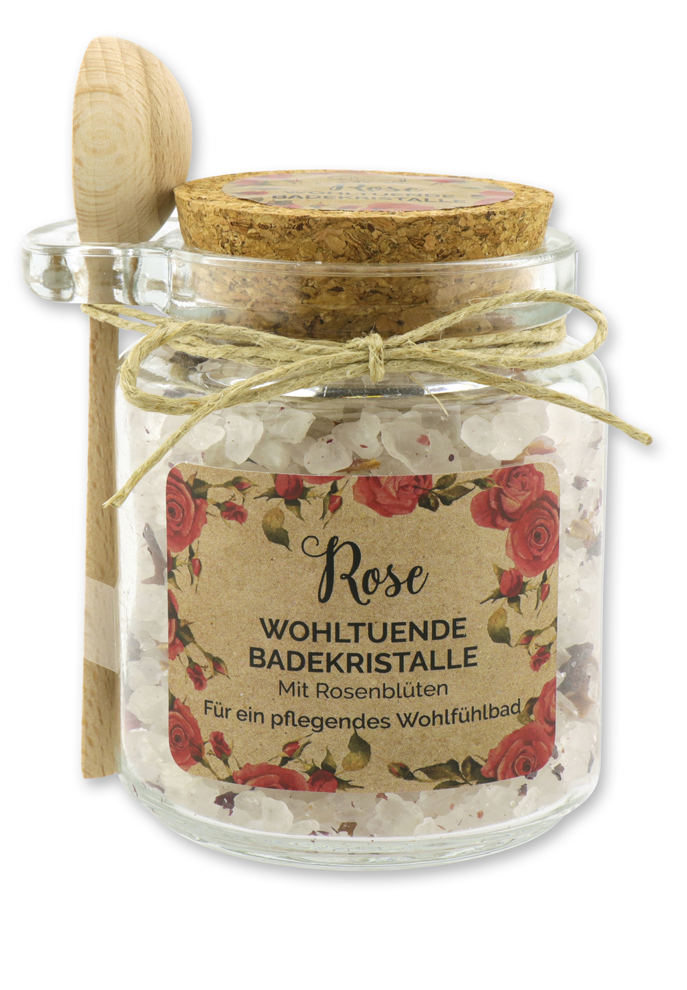 Florex Badesalz Rose grob mit Schafmilch im dekorativen Glas mit Holzlöffel 300 g 1 Florex Badesalz Rose grob mit Schafmilch im dekorativen Glas mit Holzlöffel 300 g
