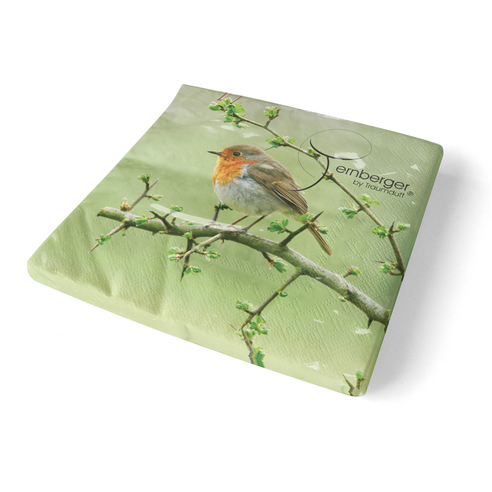 Traumduft 20 Stück Servietten 3-Lagig Rotkehlchen 33x33 cm Dekor Papierservietten 2 Traumduft 20 Stück Servietten 3-Lagig Rotkehlchen 33x33 cm Dekor Papierservietten – Bild 2