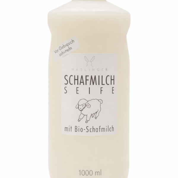 Haslinger Schafmilch Flüssigseife – hautschonende Reinigung 1000 ml
