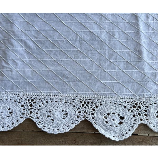 Van Deurs Tischdecke Bestickt Baumwolle im Landhaus Vintage Stil ca. 140x220 cm 7 Tischdecke 1