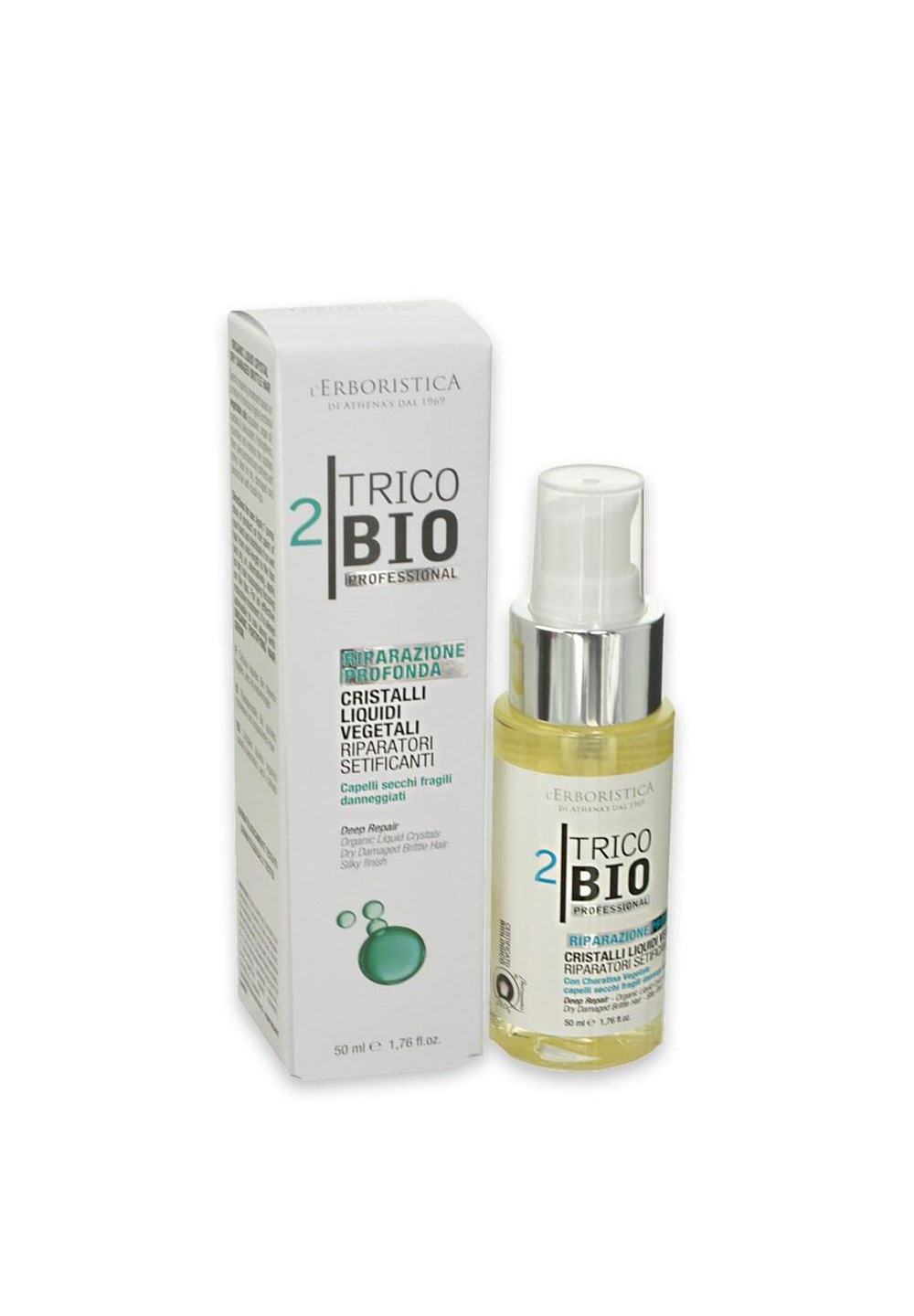 L'Erboristica Tricco Bio-Kristallöl Reparatur für trockenes und geschädigtes Haar 50 ml 2 L'Erboristica Tricco Bio-Kristallöl Reparatur für trockenes und geschädigtes Haar 50 ml – Bild 2