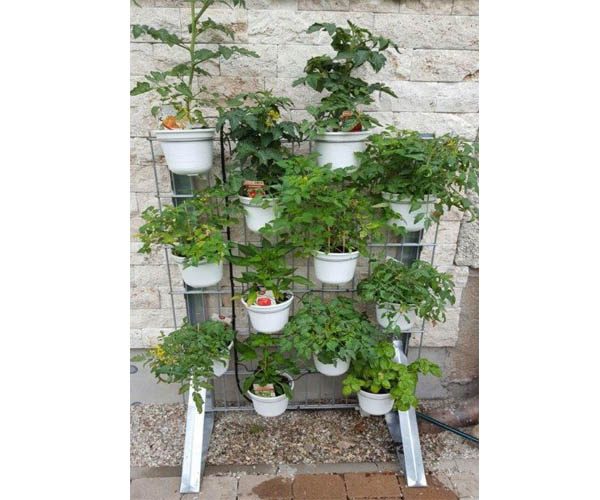 Blumentopfhalter verzinkter Stahldraht für Doppelstab Gitter- und Gabionen Zäune 31 Unbenannt 2 7