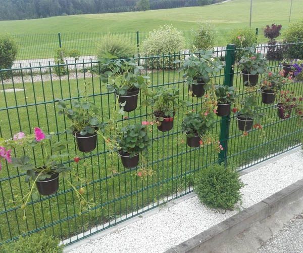 Blumentopfhalter verzinkter Stahldraht für Doppelstab Gitter- und Gabionen Zäune 29 Unbenannt 3 6