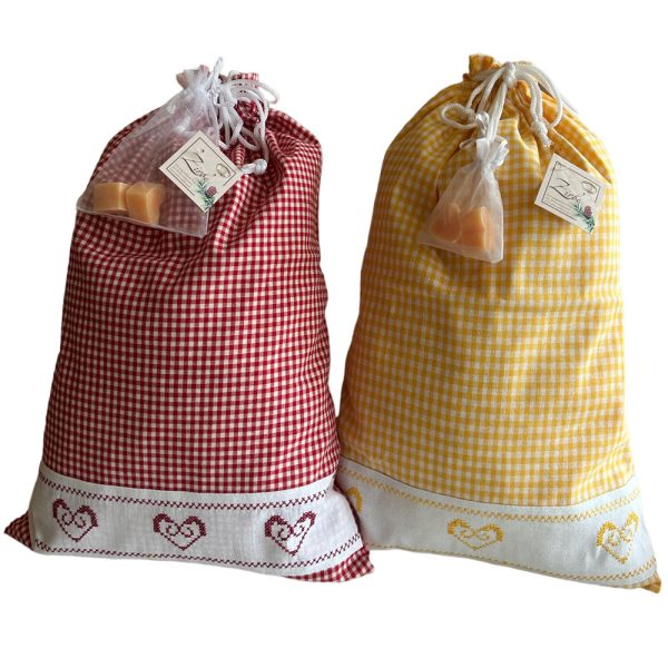 Zirbenkissen Zirbensack befüllt mit Zirbenflocken + Zirbenseife ca. 30x45 cm