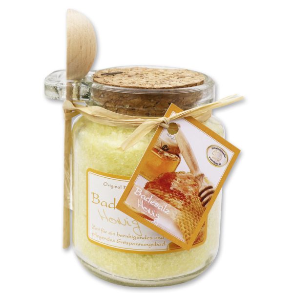 Alternative view of Florex Badesalz Honig Glas mit Holzlöffel 300 g