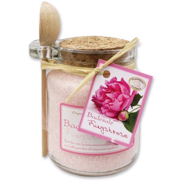 Alternative view of Florex Badesalz Pfingstrose Glas mit Holzlöffel 300 g