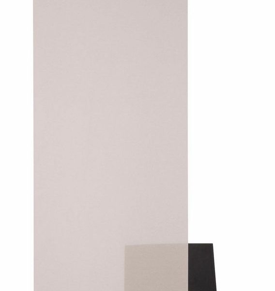 Heine Home 2x Uni Schiebevorhang mit Flausch+Klettband braun HxB 145 x 57 cm