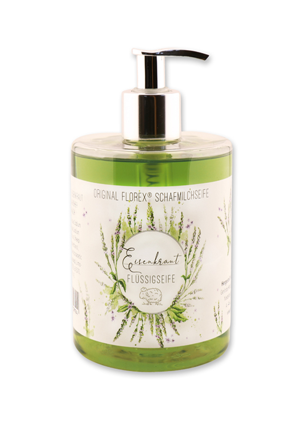 Florex Flüssigseife Eisenkraut im Spender Lanolin biologische Schafmilch 500 ml 1 Florex Flüssigseife Eisenkraut im Spender Lanolin biologische Schafmilch 500 ml