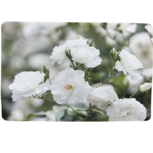 Traumduft Dekoset Tischset Platzdeckchen Platzset white Roses waschbar 40 x 30 cm